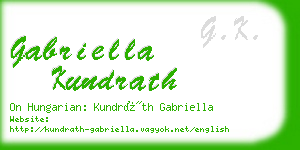 gabriella kundrath business card